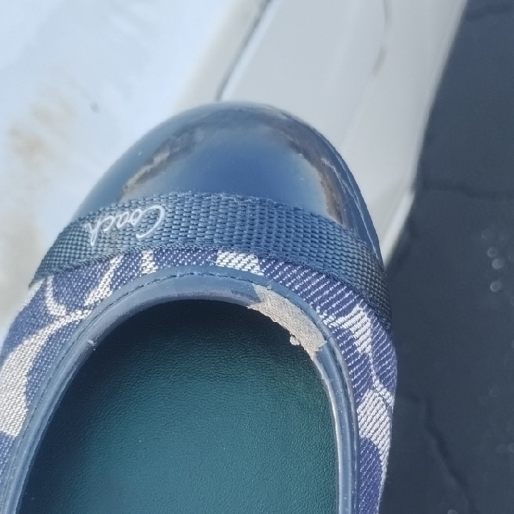 Final Price Drop! Coach Women's Navy and Gray Signature Flats - Picture 7 of 7